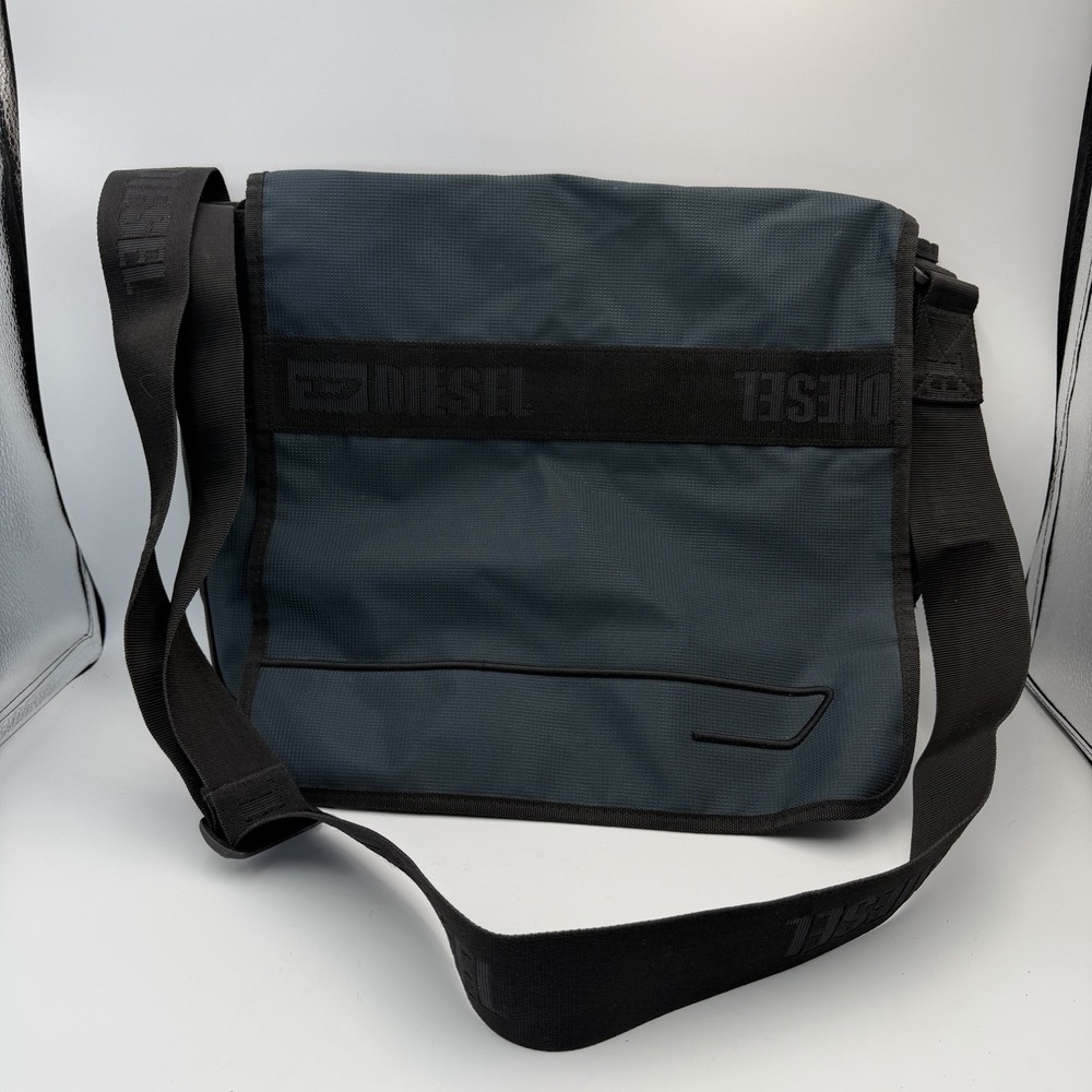 Vintage Diesel Crossbody Messenger Bag Shoulder Bag Spare Parts Blue